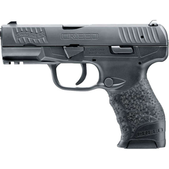 Walther Creed 9mm Luger Semi Auto Pistol 4 Barrel 16 Rounds Low Profile 3-Dot Sights Polymer Frame Black Finish